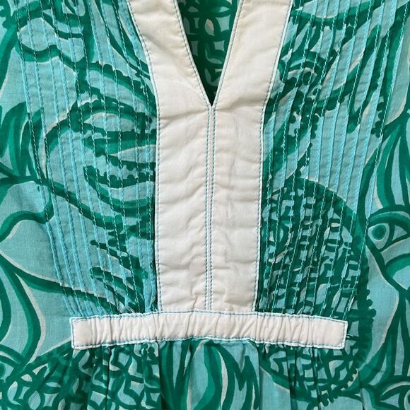 LILLY PULITZER Dylan Tunic Top Toucan Tango Teal Women’s Size Small - Picture 4 of 7